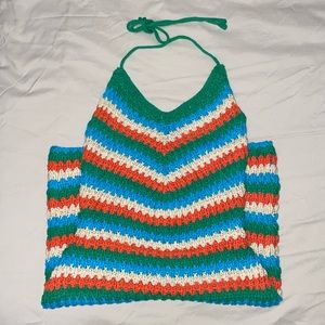 Crochet halter dress